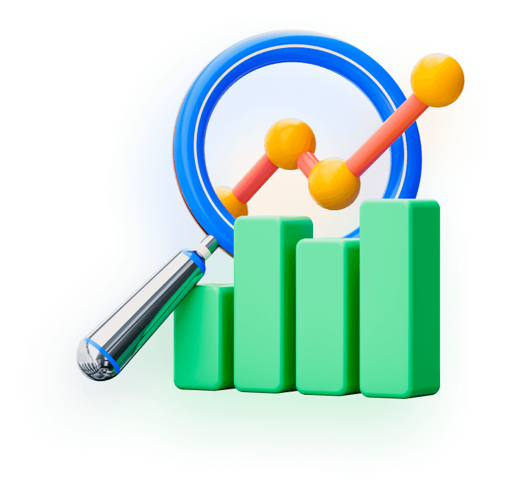 Financial dashboard illustration with trending stocks